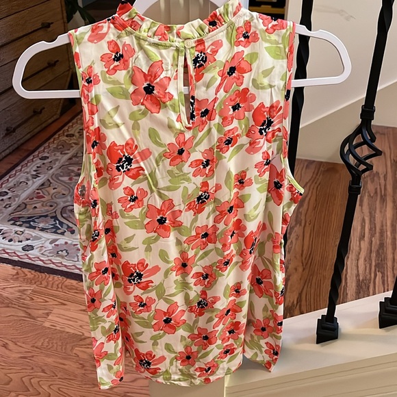 CALLIE PINK FLORAL RUFFLE TANK/NWT/Small - Picture 14 of 15